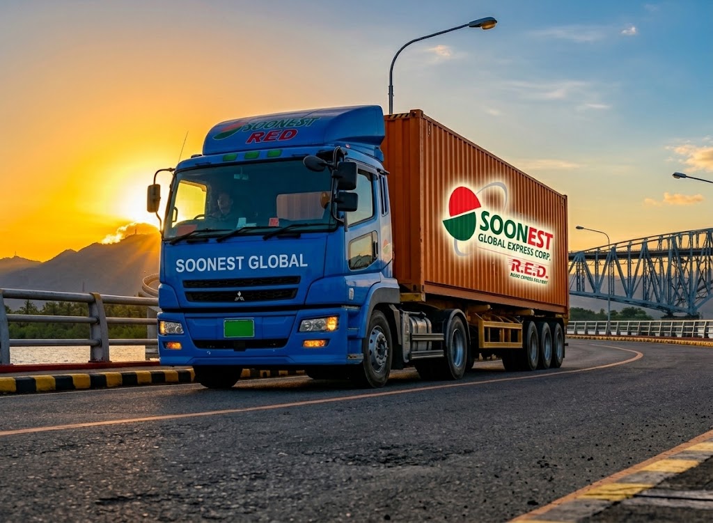 Soonest Global truck on the bridge